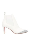 CHRISTIAN LOUBOUTIN CHRISTIAN LOUBOUTIN WOMAN ANKLE BOOTS WHITE SIZE 6 SOFT LEATHER