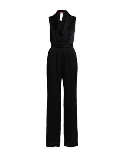 Max Mara Studio Woman Jumpsuit Black Size 16 Acetate, Viscose