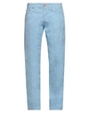 Jacob Cohёn Man Pants Sky Blue Size 35 Cotton