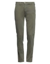 Manuel Ritz Man Pants Military Green Size 28 Cotton, Elastane