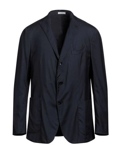 Boglioli Man Suit Jacket Midnight Blue Size 42 Cashmere, Silk