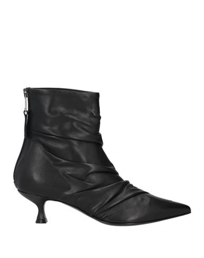 Strategia Woman Ankle Boots Black Size 6 Soft Leather In Black