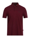 Armani Exchange Man Polo Shirt Garnet Size Xl Cotton In Red