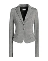 PATRIZIA PEPE PATRIZIA PEPE WOMAN BLAZER WHITE SIZE 10 VISCOSE, POLYAMIDE, ELASTANE