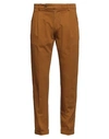 Berwich Man Pants Camel Size 40 Cotton, Elastane In Beige