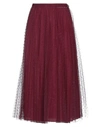 Red Valentino Woman Midi Skirt Deep Purple Size 6 Polyester