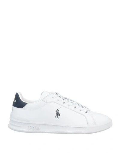 Polo Ralph Lauren Heritage Court Ii Branded Leather Low-top Trainers In White