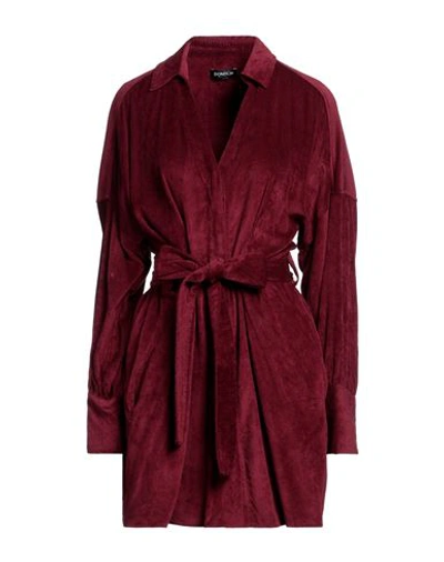 Dondup Woman Mini Dress Burgundy Size 2 Viscose, Polyamide In Red