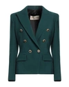 Alexandre Vauthier Woman Suit Jacket Dark Green Size 6 Wool, Cupro