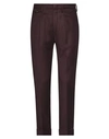 Michael Coal Man Pants Burgundy Size 30 Virgin Wool, Elastane In Purple