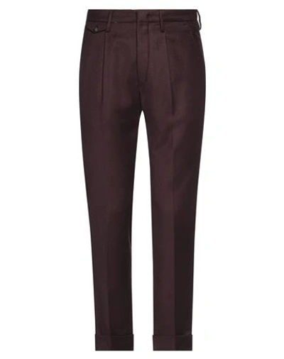 Michael Coal Man Pants Burgundy Size 30 Virgin Wool, Elastane In Red