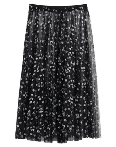 Red Valentino Woman Midi Skirt Black Size 2 Polyamide