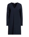 Diana Gallesi Woman Mini Dress Navy Size 6 Viscose, Polyamide, Elastane In Navy Blue