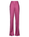 Alberta Ferretti Woman Pants Fuchsia Size 10 Linen, Viscose, Elastane In Pink