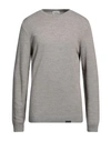 Brooksfield Man Sweater Taupe Size 42 Wool, Acrylic, Viscose, Polyamide, Cashmere In Grey