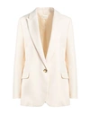Vicolo Woman Suit Jacket Cream Size S Polyester In White
