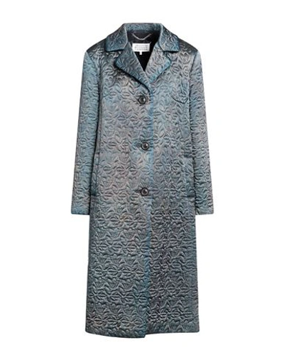 Maison Margiela Woman Coat Deep Jade Size 4 Acetate In Green