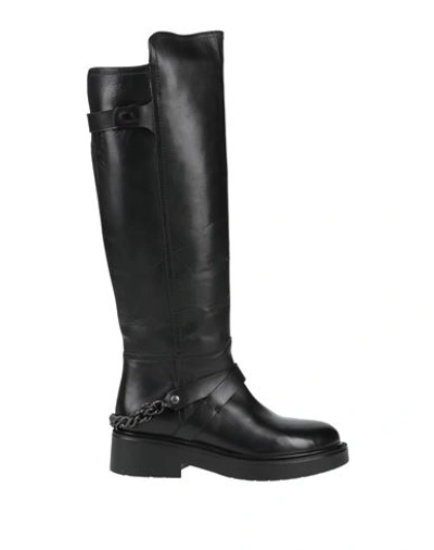 Hadel Woman Knee Boots Black Size 8 Calfskin