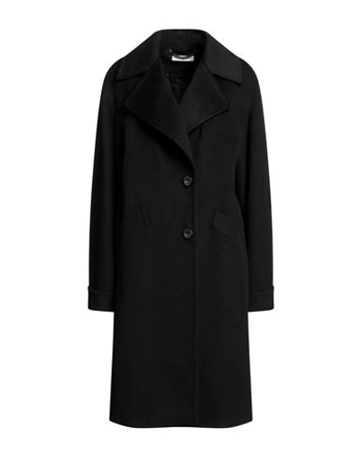 Maria Vittoria Paolillo Mvp Woman Coat Black Size 6 Polyester, Viscose, Elastane In Black