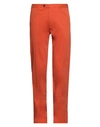 Pt Torino Man Pants Orange Size 30 Cotton, Elastane