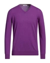 Kangra Man Sweater Mauve Size 42 Cashmere In Purple