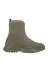 Pinko Woman Ankle Boots Military Green Size 8 Textile Fibers In Green