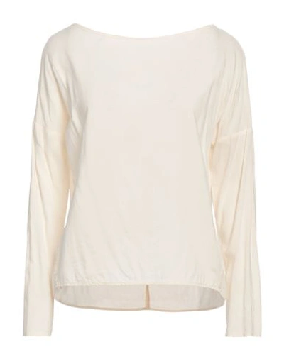 Alessia Santi Woman Top Off White Size 4 Viscose, Linen