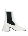 Jil Sander Woman Ankle Boots White Size 7 Soft Leather