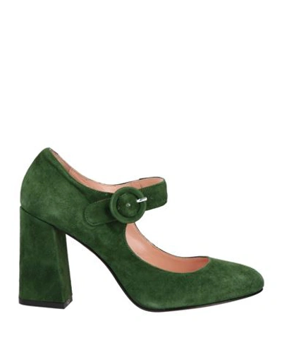 Anna F. Woman Pumps Green Size 6.5 Soft Leather