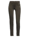 Liu •jo Woman Pants Military Green Size 25 Cotton, Elastane