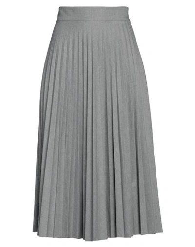 Diana Gallesi Woman Midi Skirt Grey Size 4 Polyester, Viscose, Elastane
