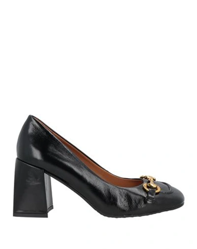 Adele Dezotti Woman Pumps Black Size 10 Soft Leather