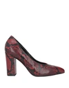 Vivian Woman Pumps Red Size 8 Soft Leather In Red