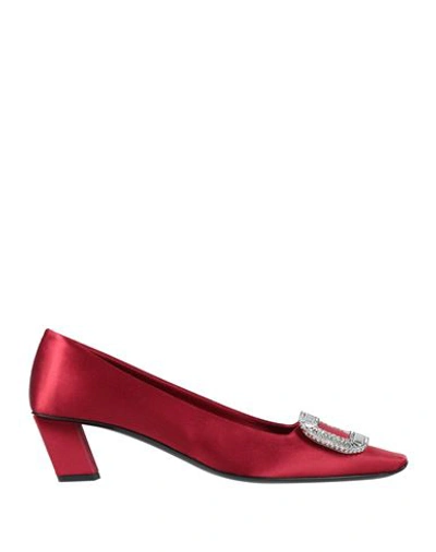 Roger Vivier Woman Pumps Red Size 10 Textile Fibers