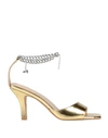 Gaelle Paris Gaëlle Paris Woman Sandals Gold Size 7 Textile Fibers In Gold