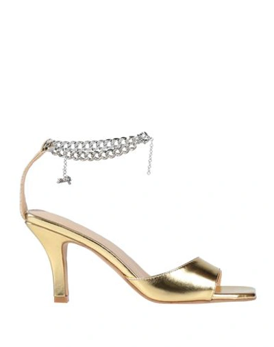 Gaelle Paris Gaëlle Paris Woman Sandals Gold Size 7 Textile Fibers