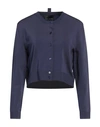 Marc Jacobs Woman Cardigan Navy Size M Viscose, Nylon, Elastane In Navy Blue