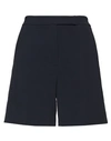 Max Mara Woman Shorts & Bermuda Shorts Midnight Blue Size 16 Triacetate, Polyester