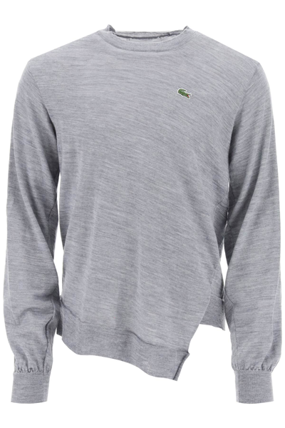 Comme Des Garçons Shirt X Lacoste Bias-cut Jumper In Grey