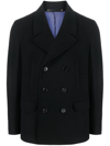 Paul Smith Men Wool And Cashmere Blend Double-breasted Blazer In Black