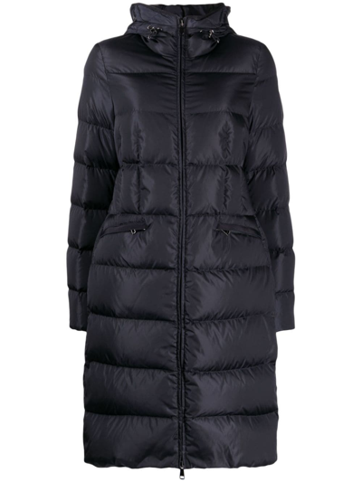 Moncler Womens Navy Blue Avocette Padded Shell-down Coat