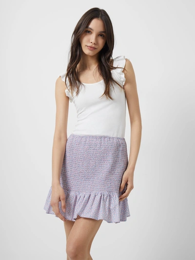 French Connection Elao Rhodes Mini Skirt In Blue
