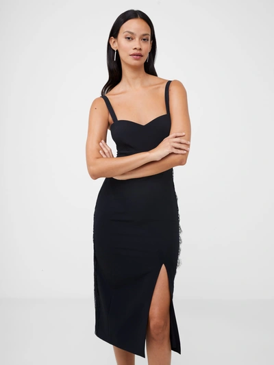 FRENCH CONNECTION ECHO CREPE LACE DRESS BLACKOUT