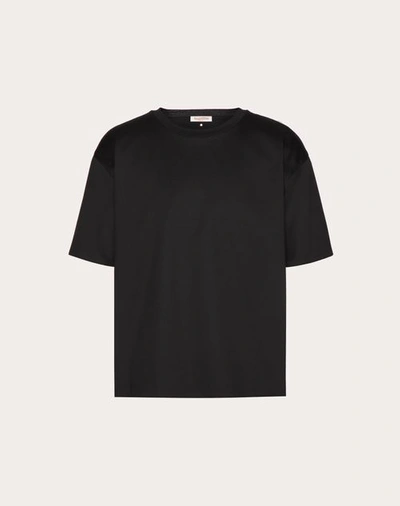 Valentino Double Cotton T-shirt In Black