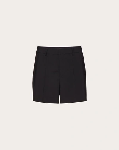 Valentino Pleated Tailored Bermuda Shorts In Black