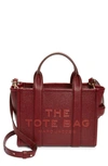Marc Jacobs The Leather Small Tote Bag In Cherry