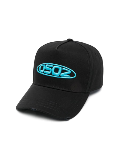 Dsquared2 Embroidered Baseball Cap In Black