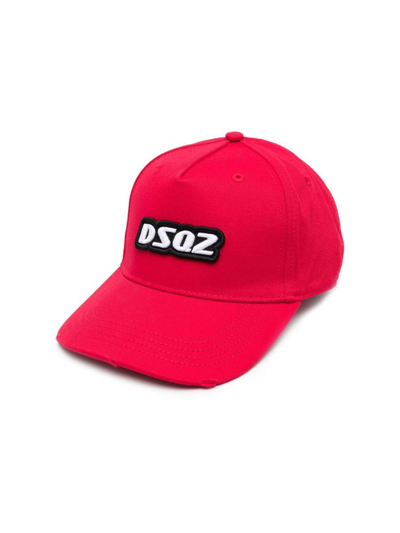 Dsquared2 D2 Patch Baseball Cap In Red