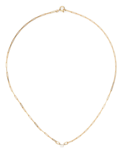 Yvonne Léon 18kt Yellow Gold Solitaire Diamond Necklace