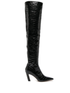KHAITE THE MARFA 85MM LEATHER OVER-THE-KNEE BOOTS